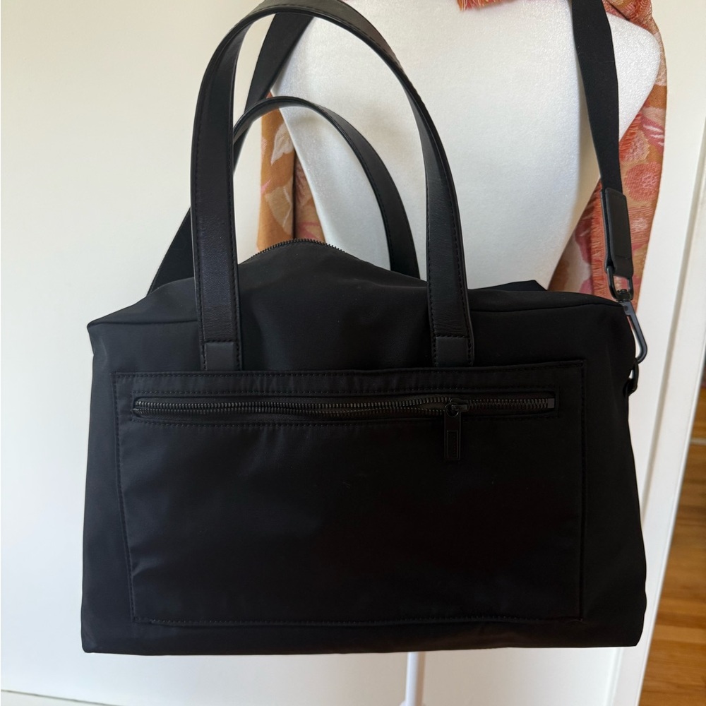 Away Black Leather Accent Bag
